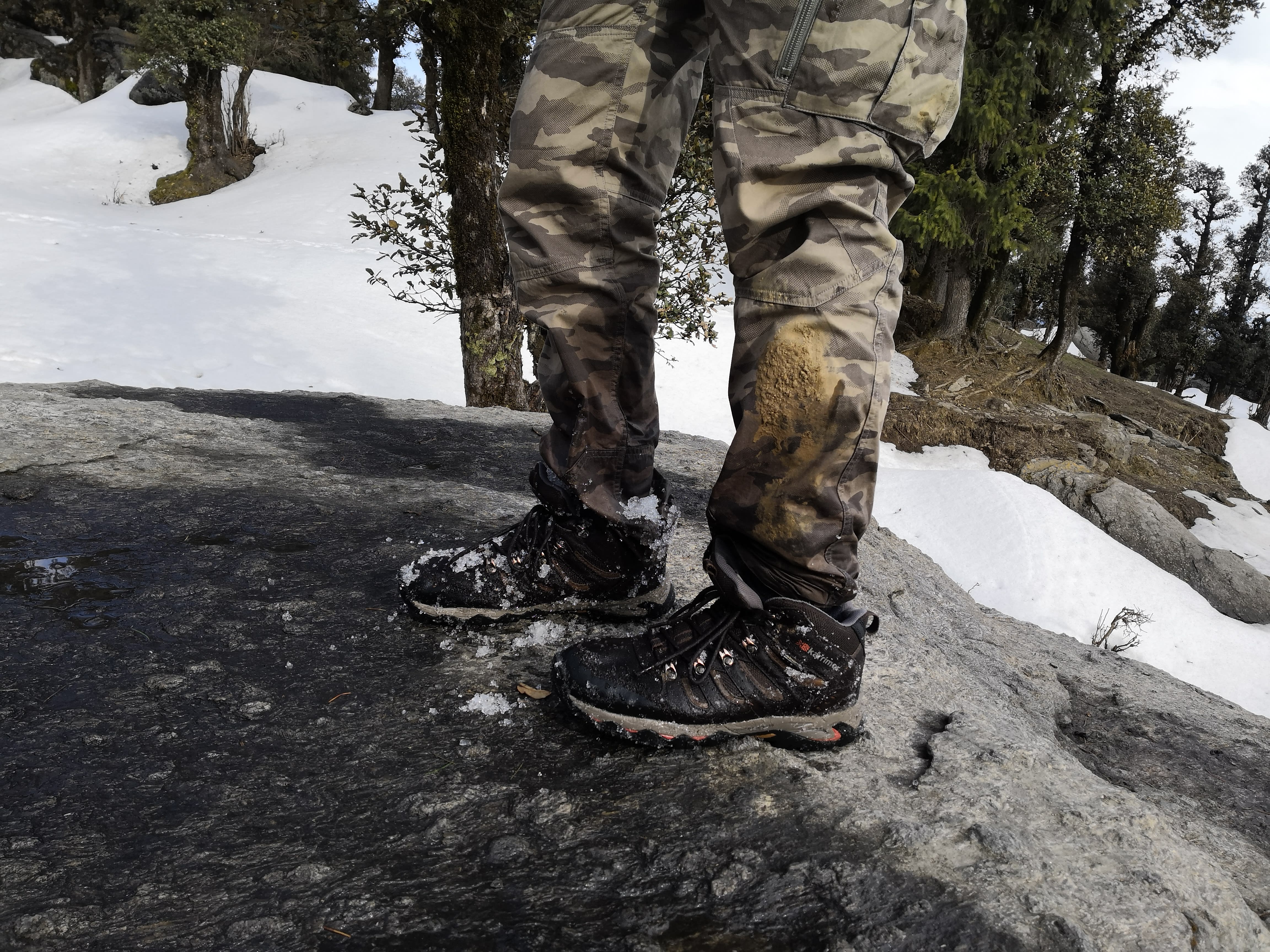 Wet and muddy shoes